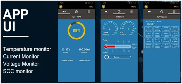 BatteryX App User Interface